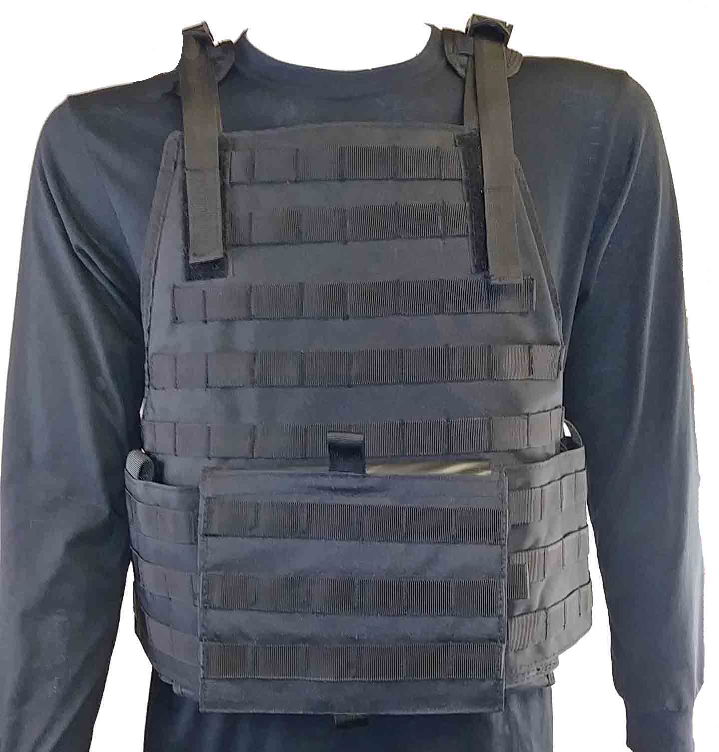 "Molle system" black tactical vest