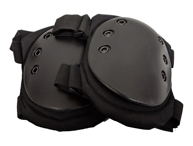 Black tactical knee pads
