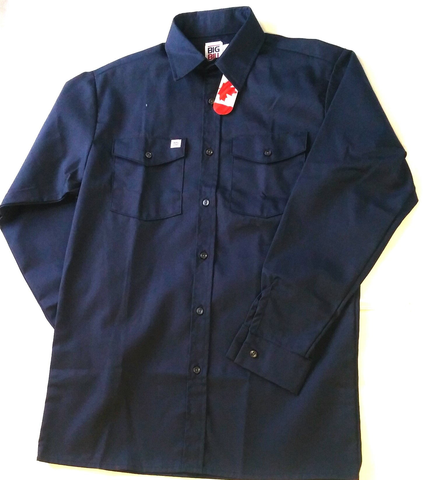 Big bill button up work shirt long sleeve (147)